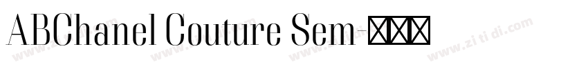 ABChanel Couture Sem字体转换